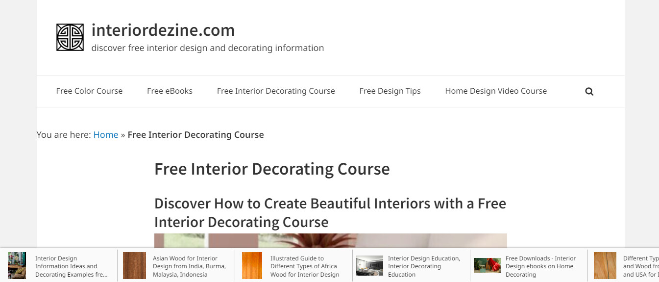 Khóa học thiết kế nội thất online miễn phí - Interiordezine