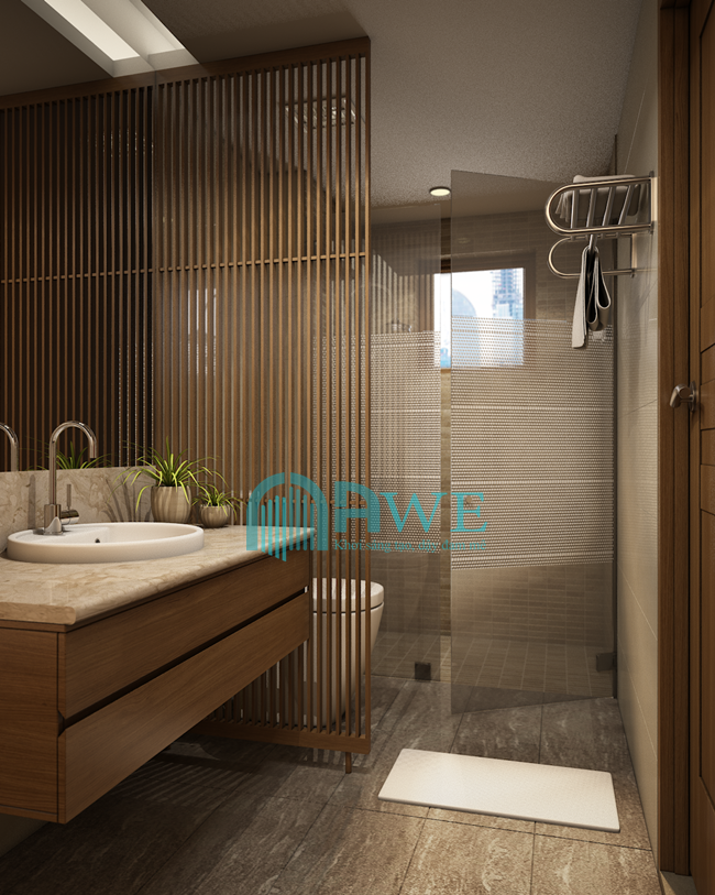 học viên K42 thiết kế phòng tắm chung cư