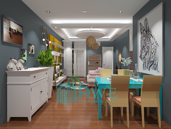 sản phẩm thiết kế nội thất chung cư học viên AWE
