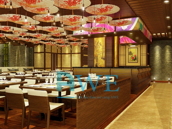 Học viên AWE thiết kế nội thất nhà hàng Nhật Bản 1