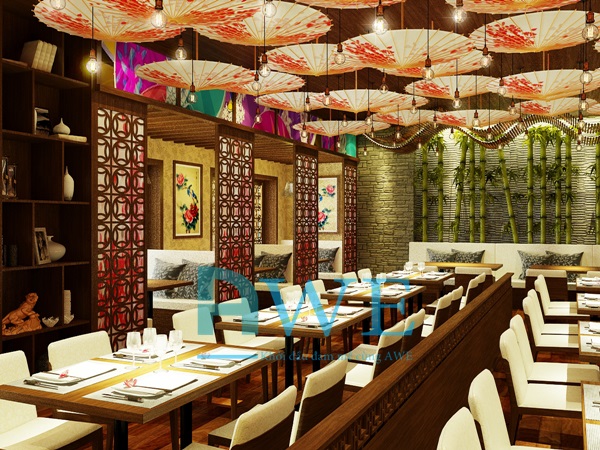 Học viên AWE thiết kế nội thất nhà hàng Nhật Bản 4