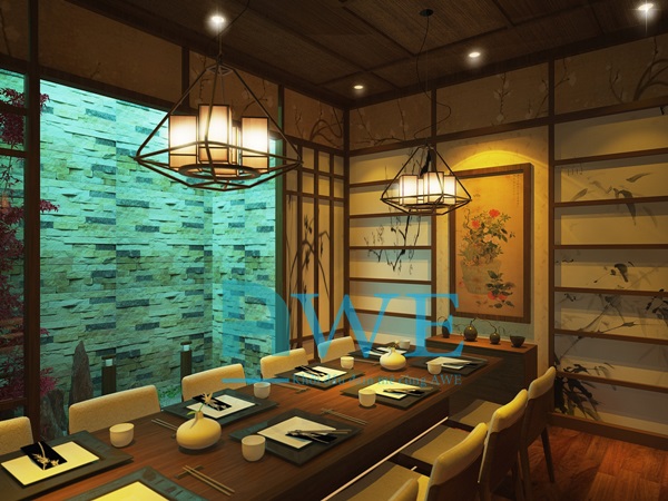 Học viên AWE thiết kế nội thất nhà hàng Nhật Bản 3