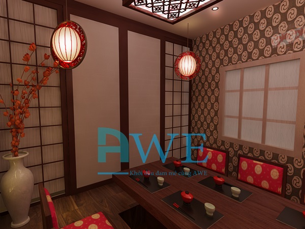 Học viên AWE thiết kế nội thất nhà hàng Nhật Bản 6