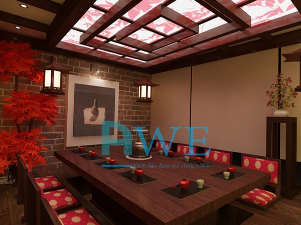 Học viên AWE thiết kế nội thất nhà hàng Nhật Bản 5