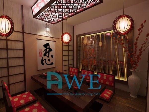 Học viên AWE thiết kế nội thất nhà hàng Nhật Bản 9