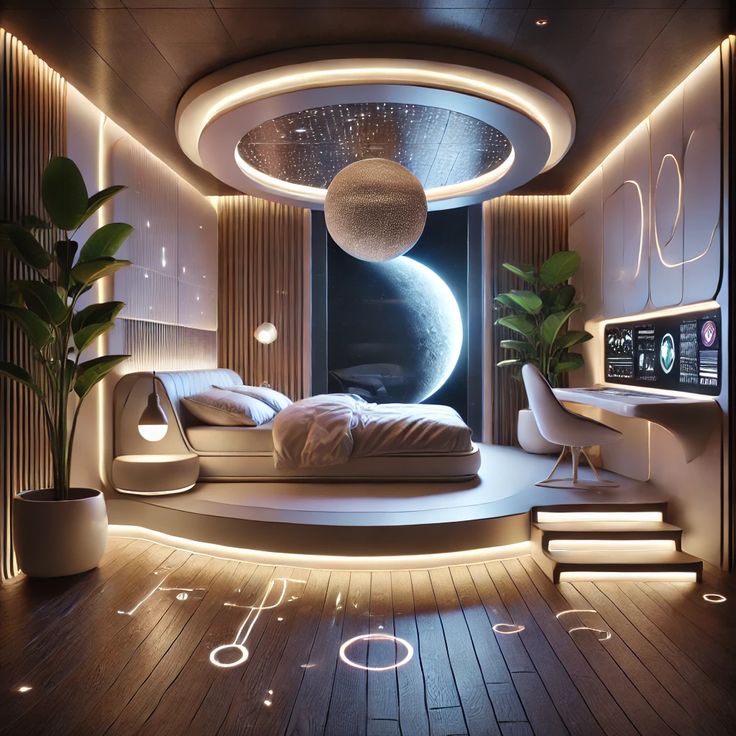 Ý tưởng thiết kế chủ đề vuc trụ cho phòng ngủ