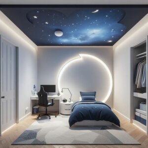 Ý tưởng thiết kế chủ đề vuc trụ cho phòng ngủ