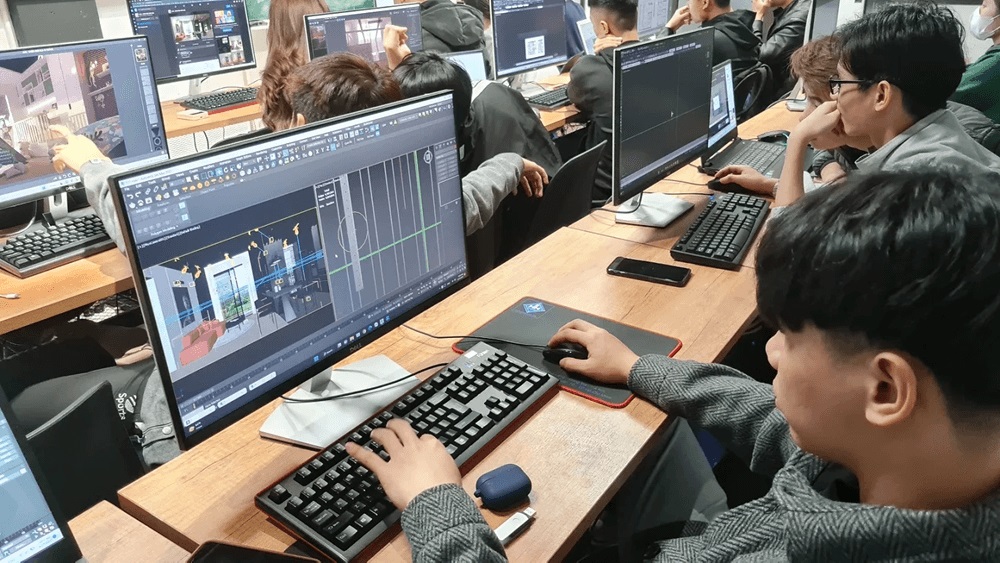 học thực hành trên lớp khóa thiết kế nội thất cuối tuần tại AWE