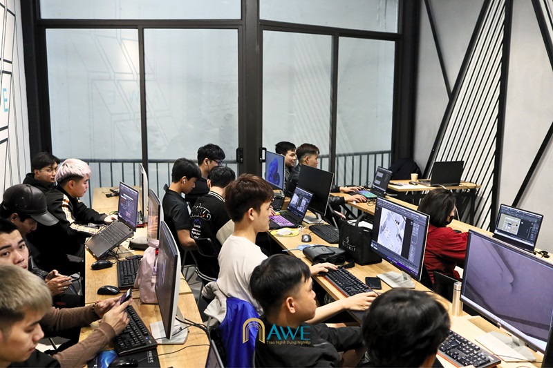 học diễn họa nội thất chuyên sâu tại awe