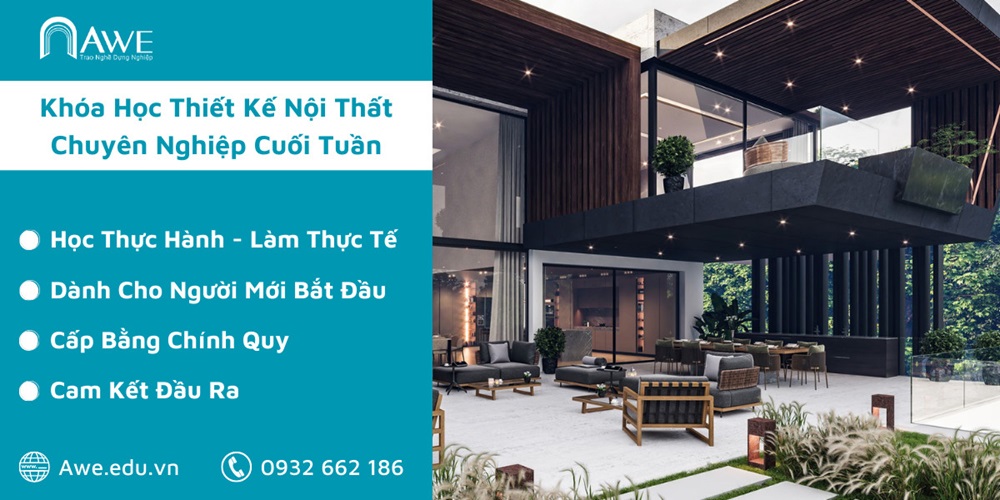 khóa học thiết kế nội thất cuối tuần