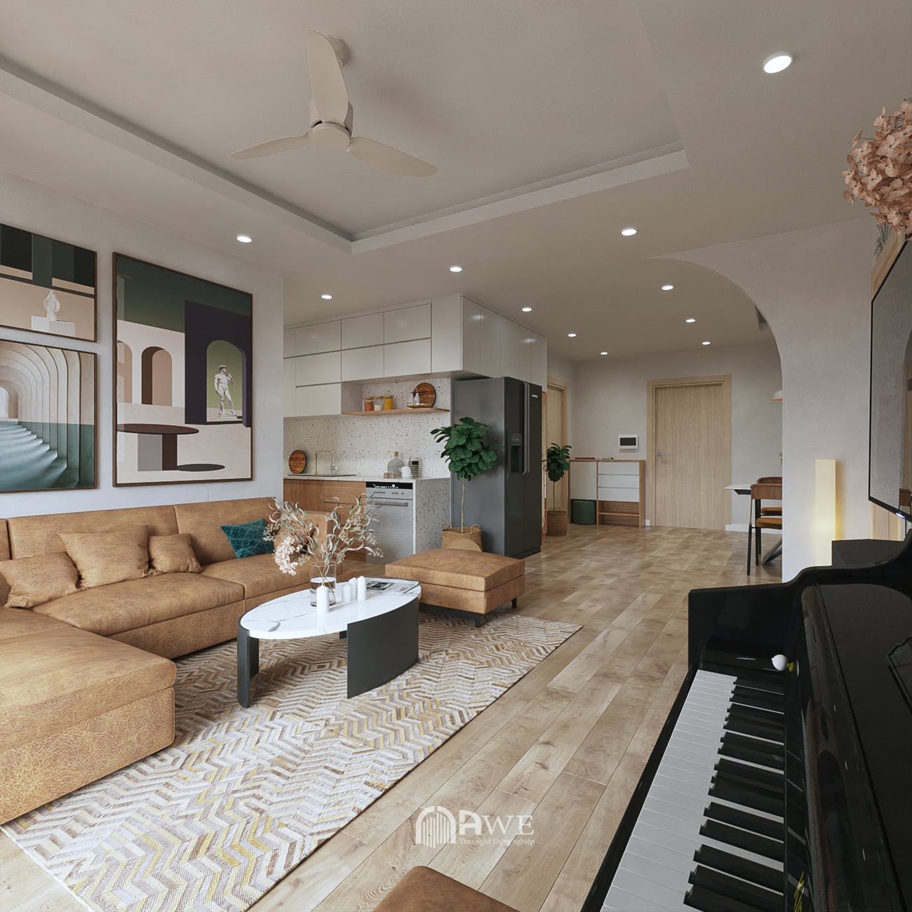 su-khac-biet-giua-dien-hoa-noi-that-va-thiet-ke-noi-that công trình AWE