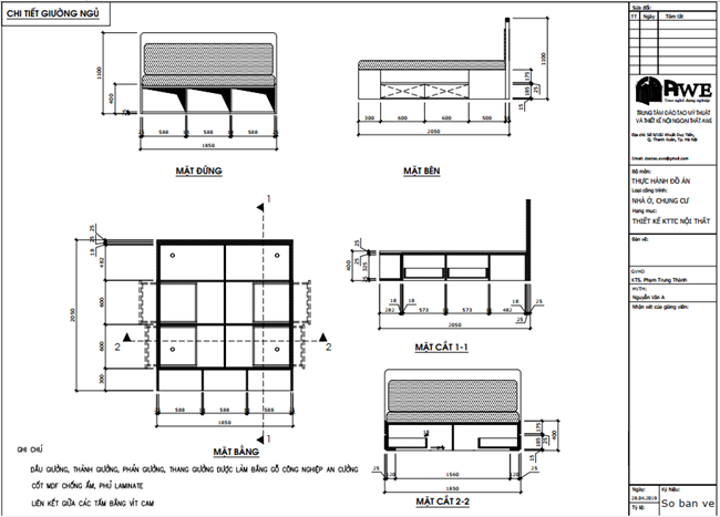 cách đọc bản vẽ đồ gỗ nội thất