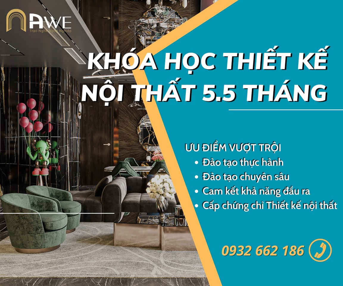 Khóa học thiết kế nội thất cơ bản, cấp tốc 5 tháng