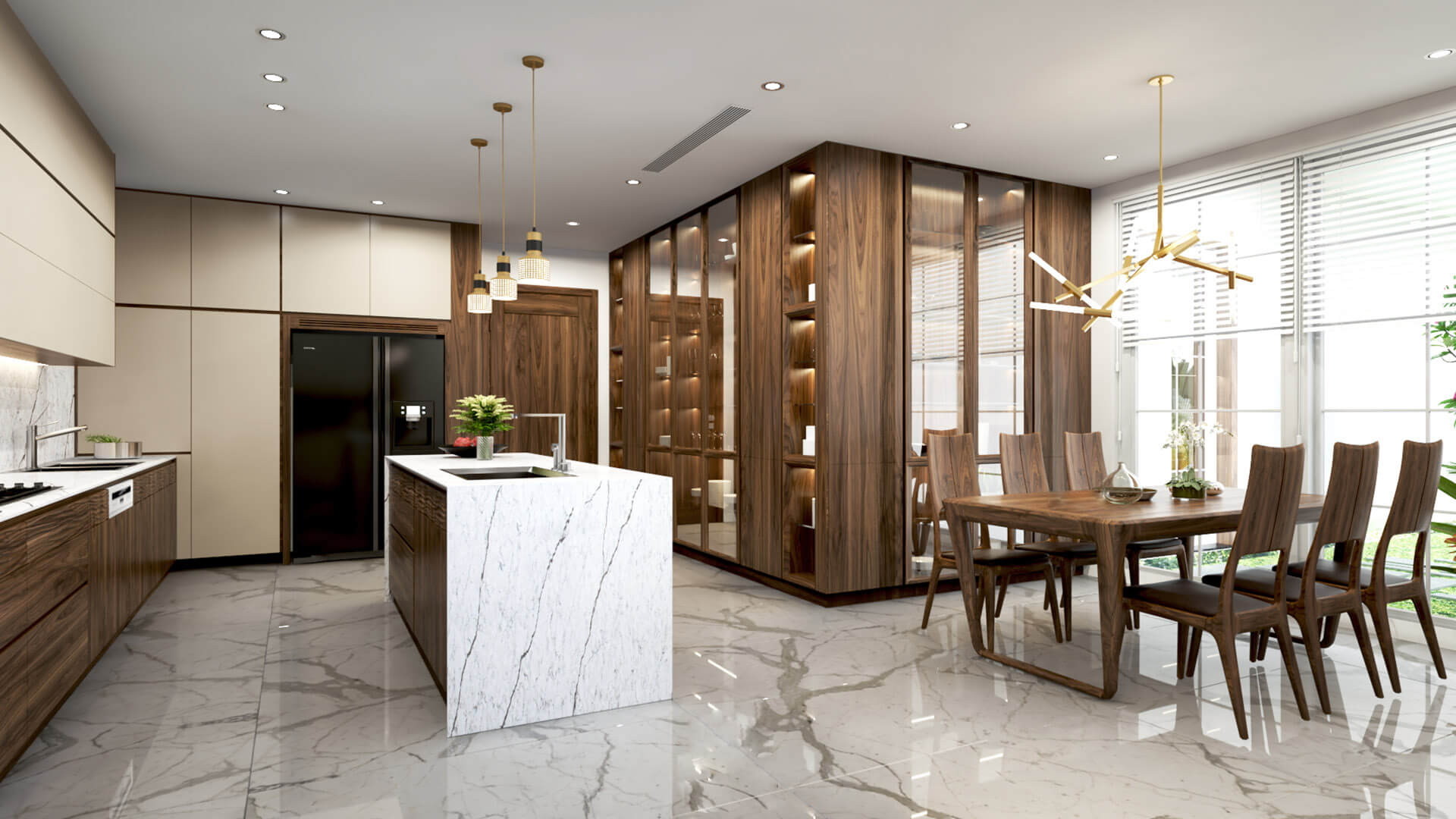 bien-hoa-khong-gian-song-voi-thiet-ke-noi-that-nha-3-tang-hien-dai Thiết kế nội thất nhà 3 tầng