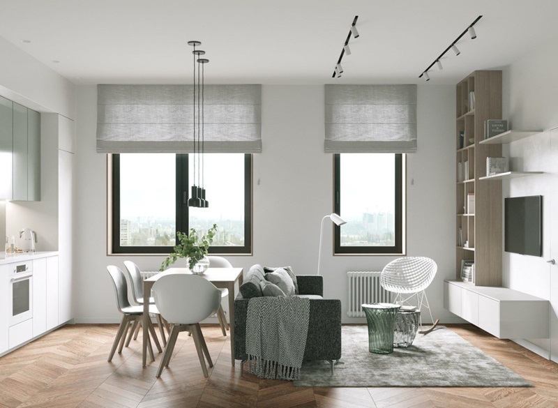 Mẫu phòng khách hợp phong thủy cho người mệnh Kim - Mẫu 3