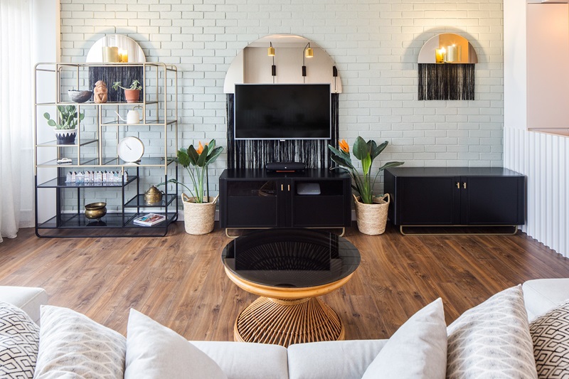 Mẫu phòng khách hợp phong thủy cho người mệnh Kim - Mẫu 7