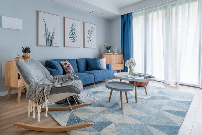 Mẫu phòng khách hợp phong thủy cho người mệnh Kim - Mẫu 9