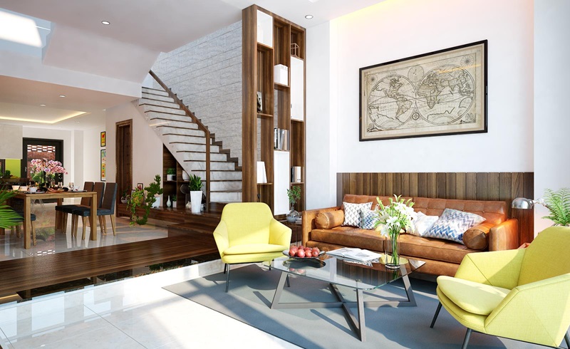 Phong thủy cơ bản màu sắc phòng khách