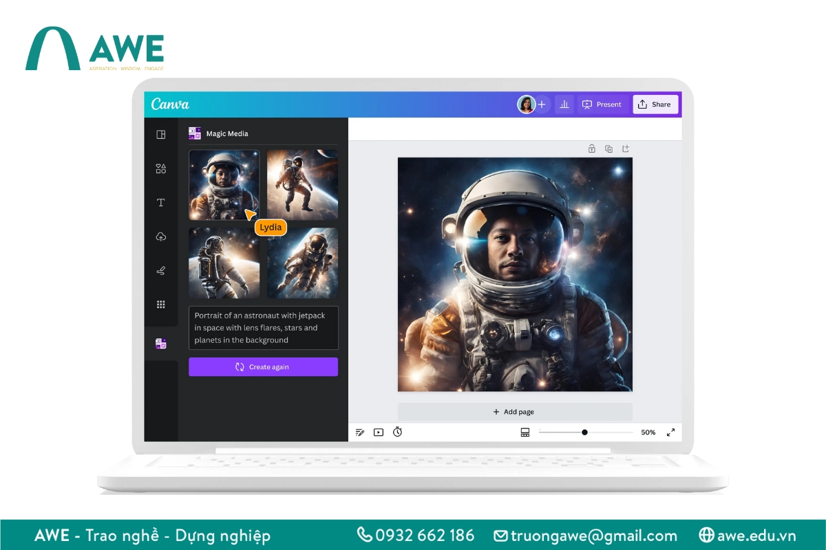 Phần mềm AI thiết kế đồ họa - Canva AI