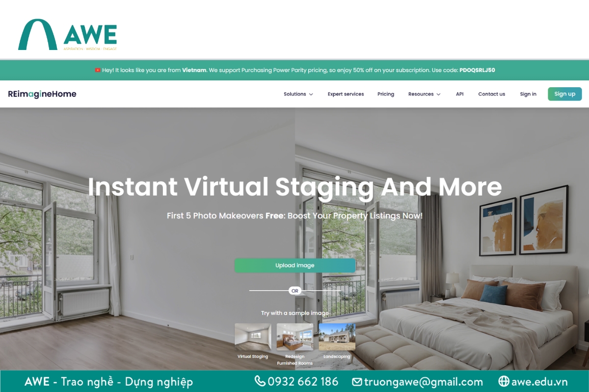 Công cụ AI thiết kế nội thất - REimagine Home