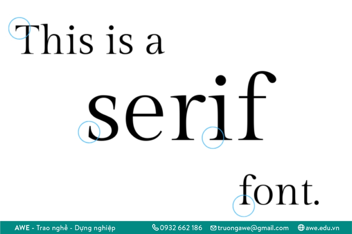 Các loại font chữ phổ biến hiện nay - Serif font