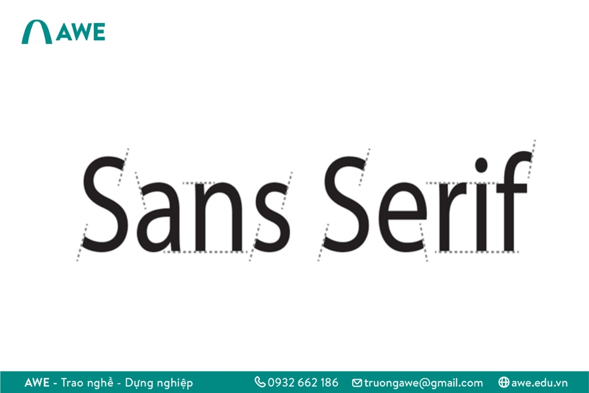 Các loại font chữ phổ biến hiện nay - Sans-serif