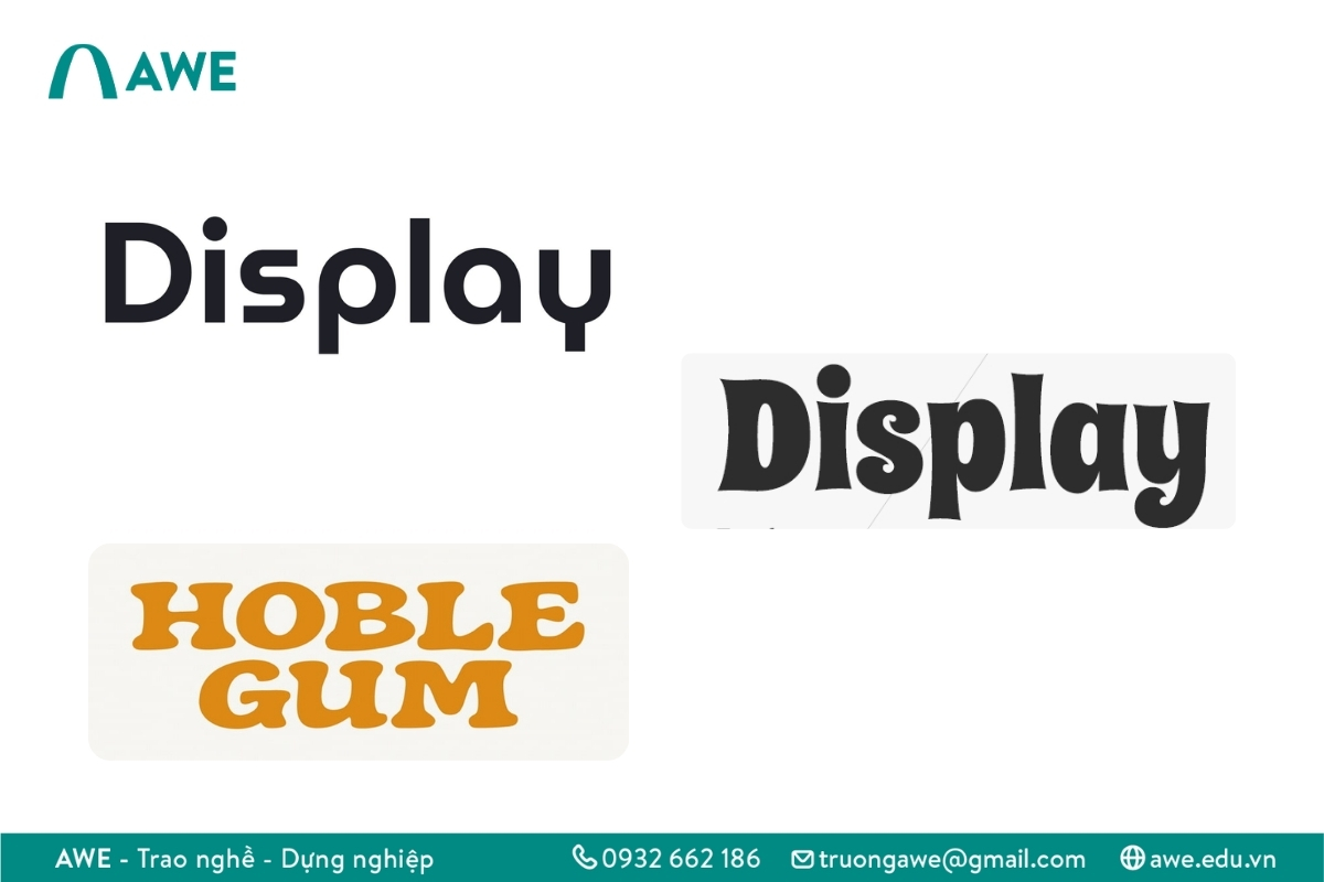 Các loại font chữ - Display font