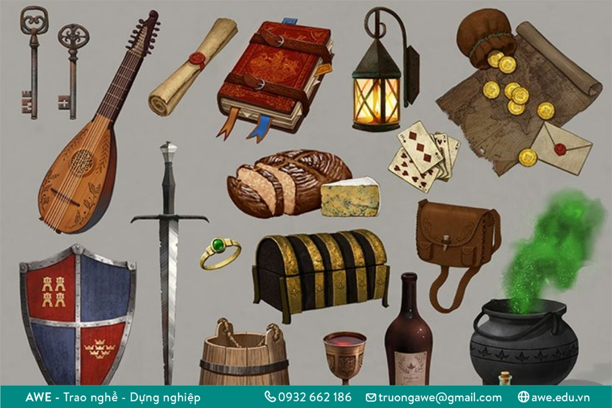 Prop Concept Art (Đạo cụ, vật phẩm)