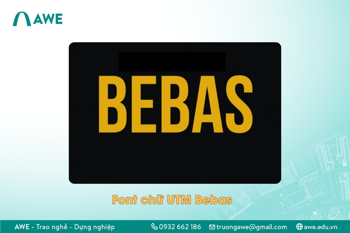 Phông chữ đẹp UTM BEbas