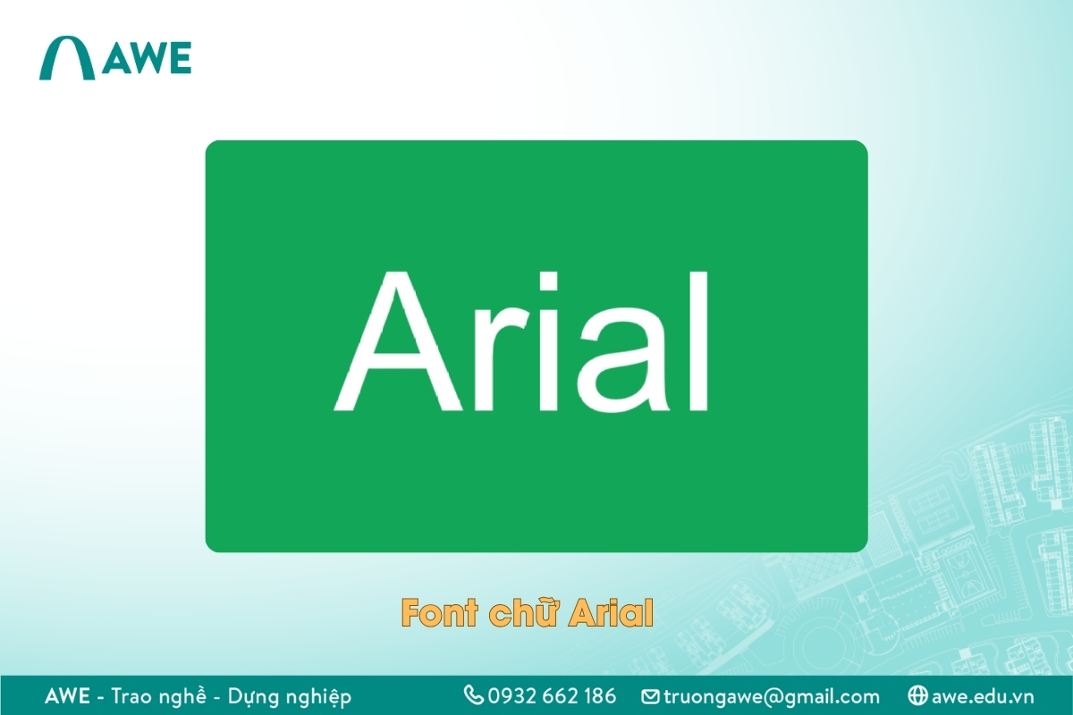 Phông chữ không chân Arial