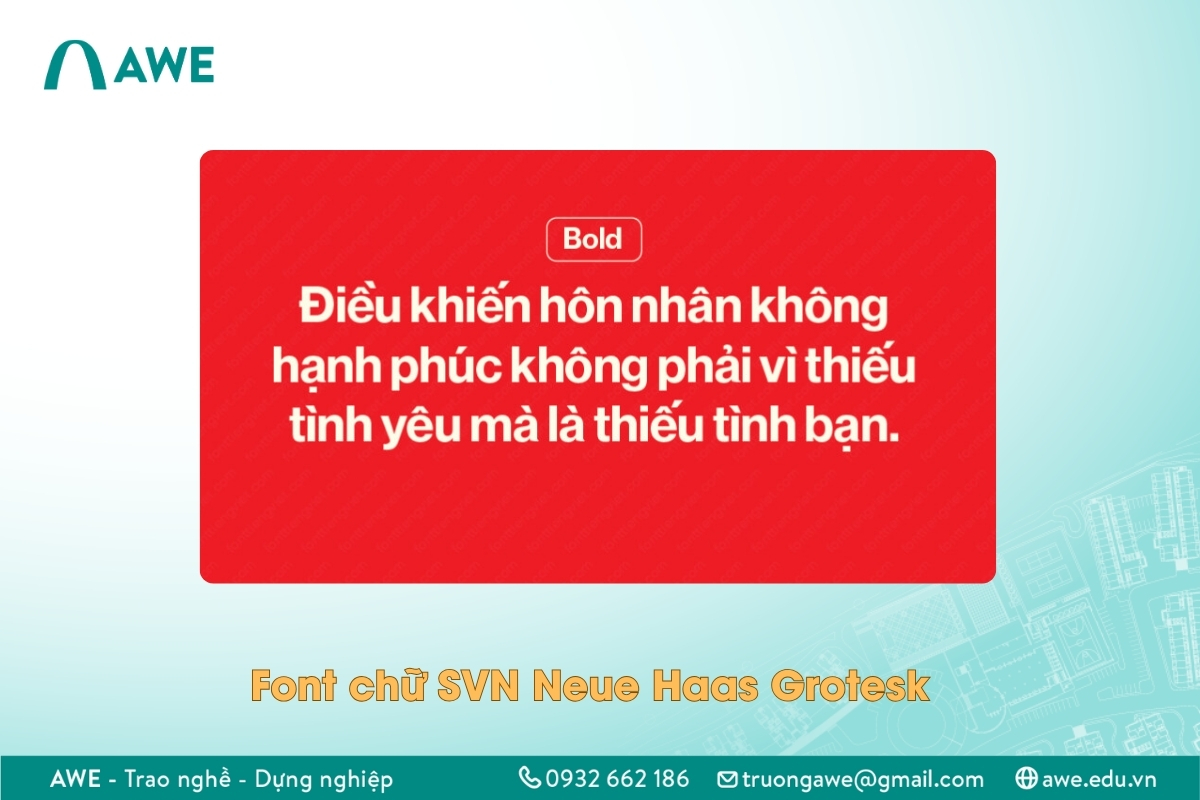 Font chữ đẹp SVN Neue Haas Grotesk