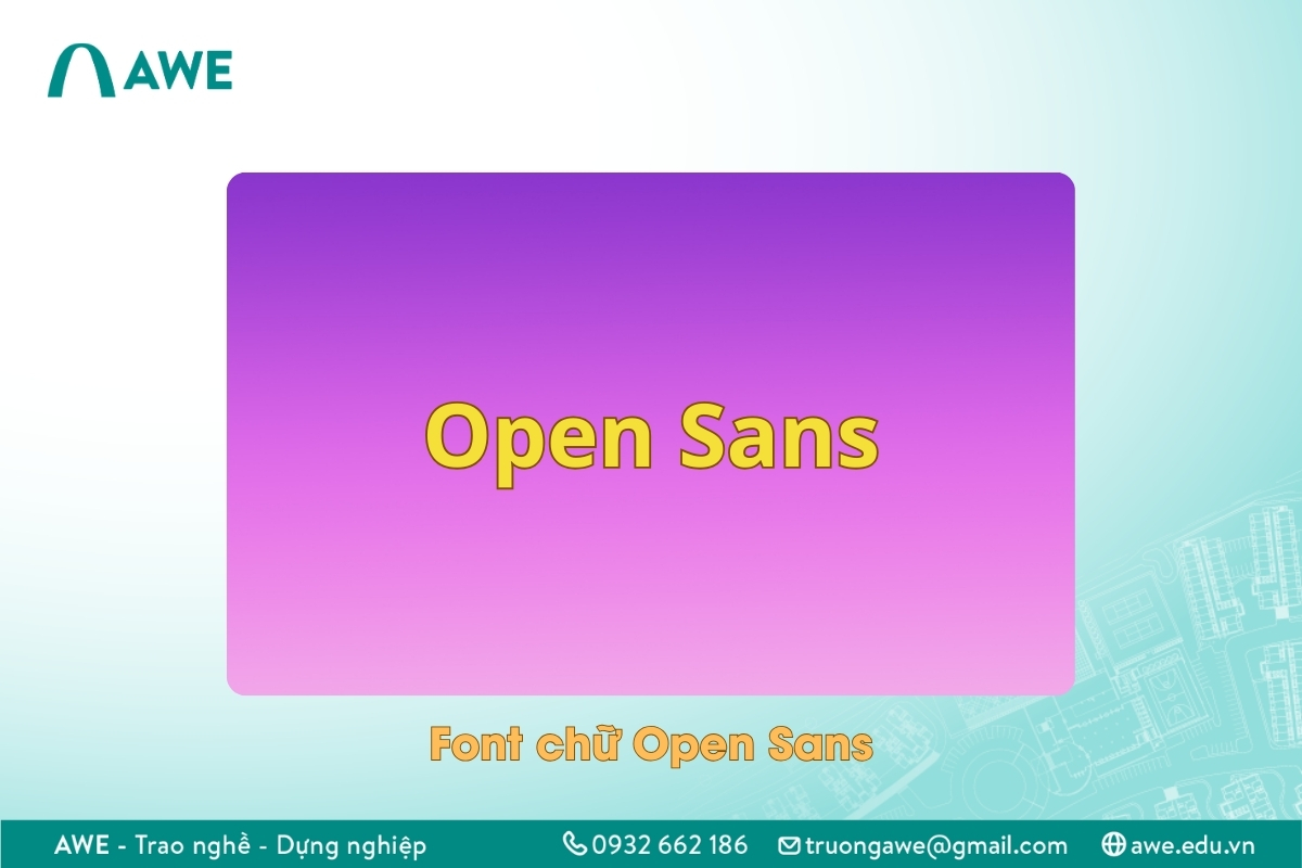Font chữ không chân đẹp Open Sans