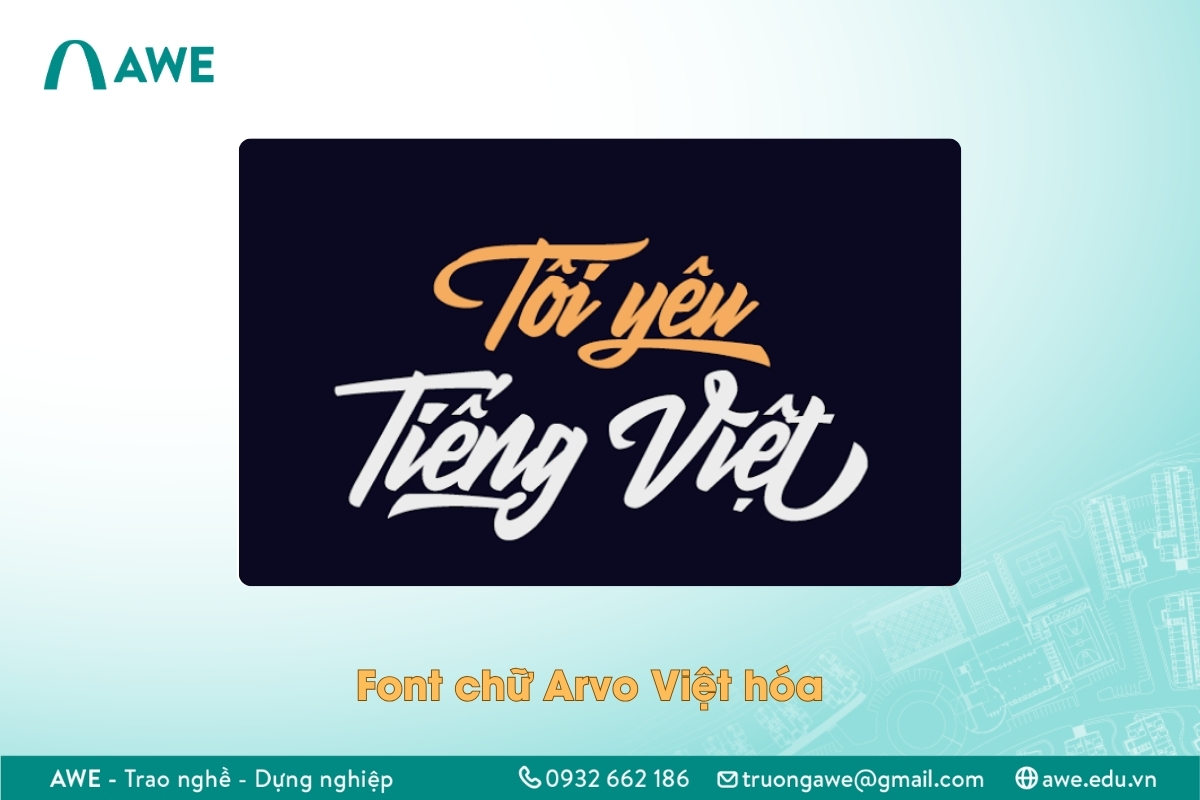 Font chữ Arvo Việt hóa