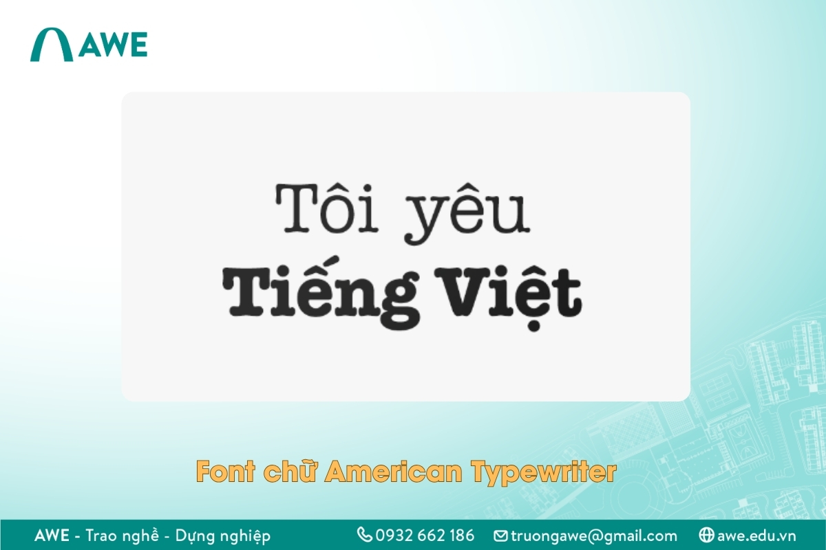 UTM American Typewriter