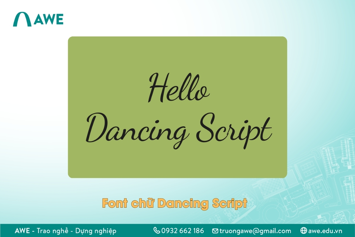 Font chữ viết tay Việt hóa - Dancing Script