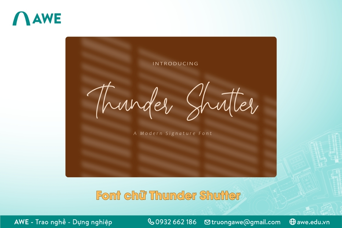 Font chữ Vintage - Thunder Shutter