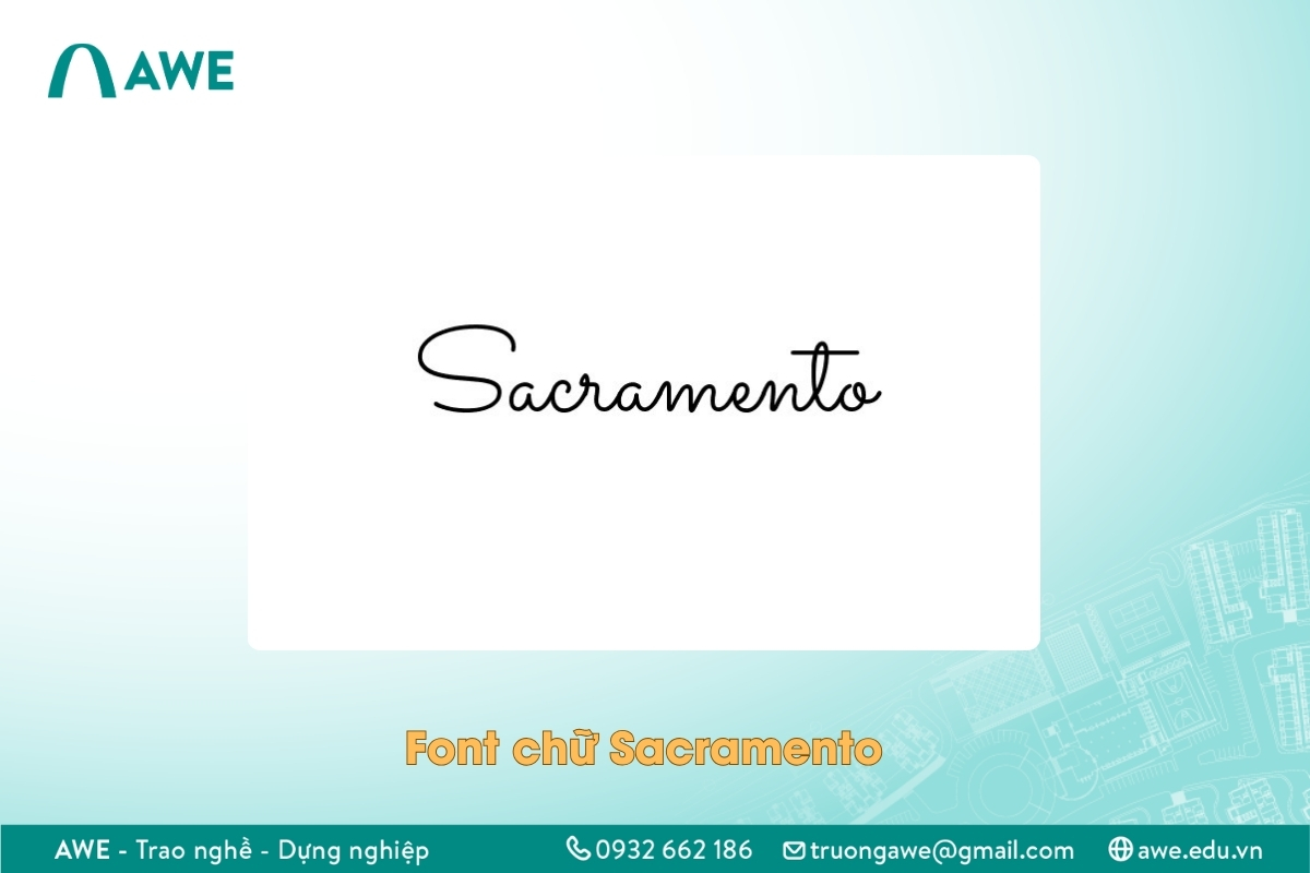 Font chữ Vintage đẹp - Sacramento