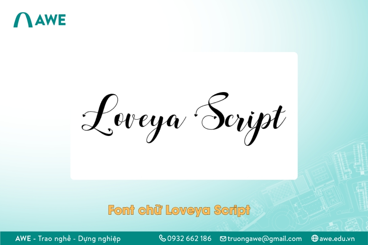 Font chữ viết tay Loveya Script