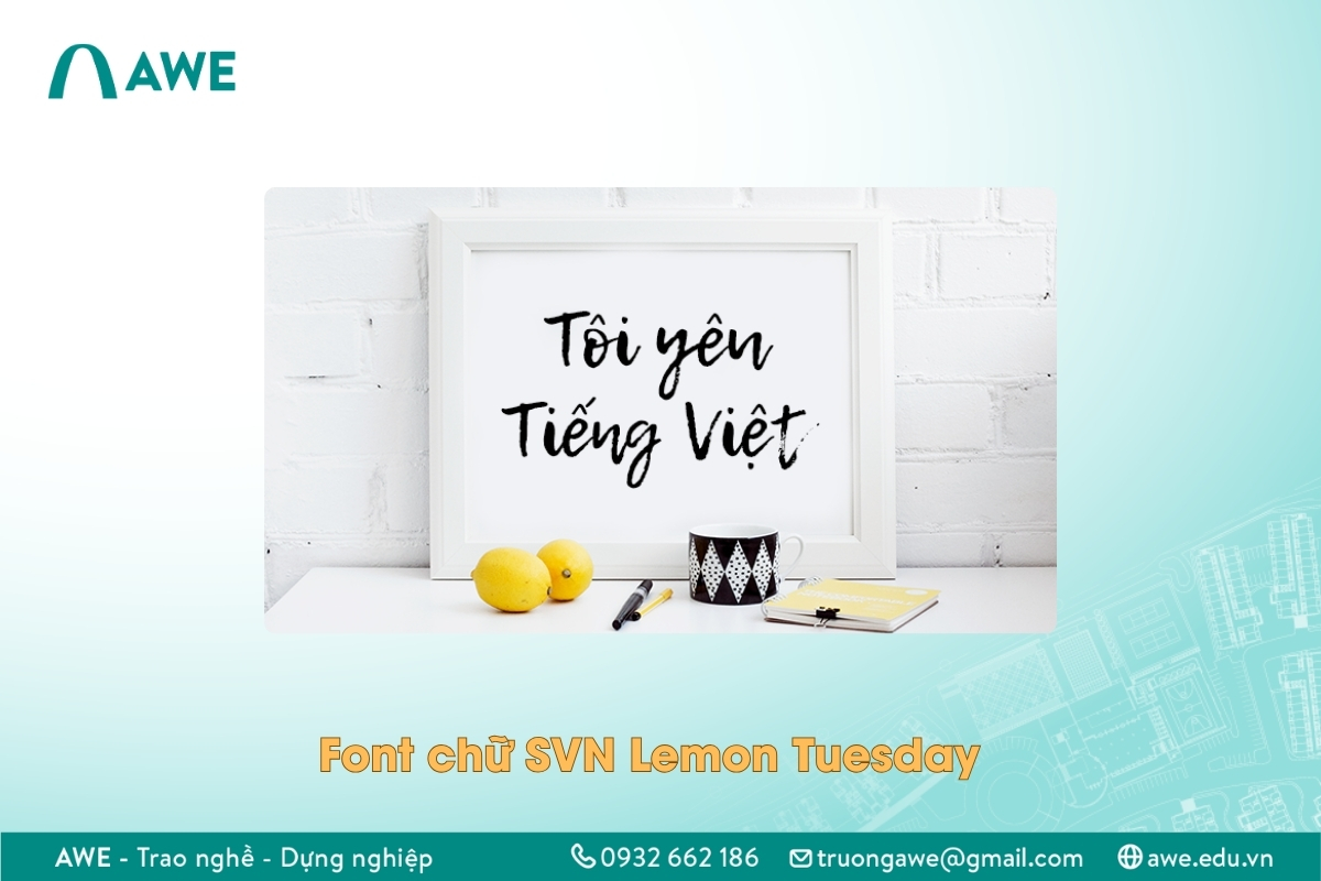 Font chữ viết tay đẹp UTM Lemon Tuesday