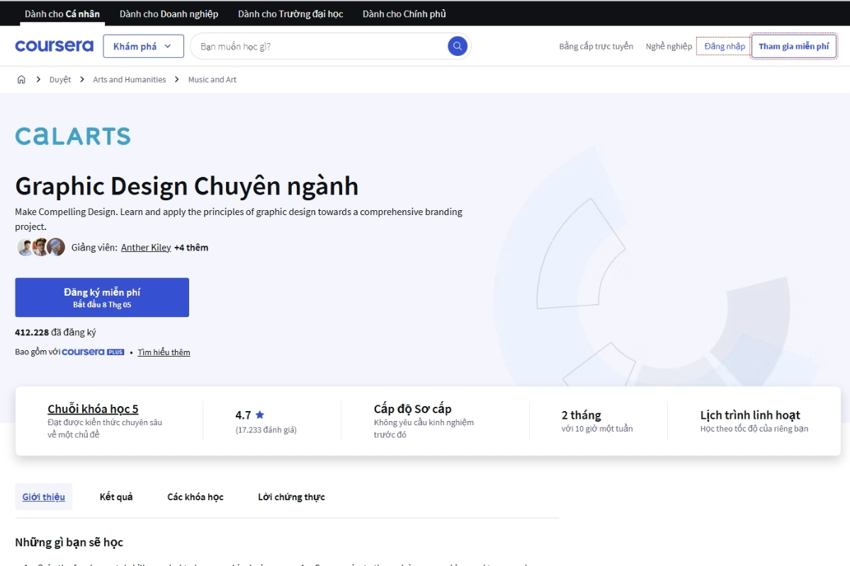 Khóa học thiết kế đồ họa online