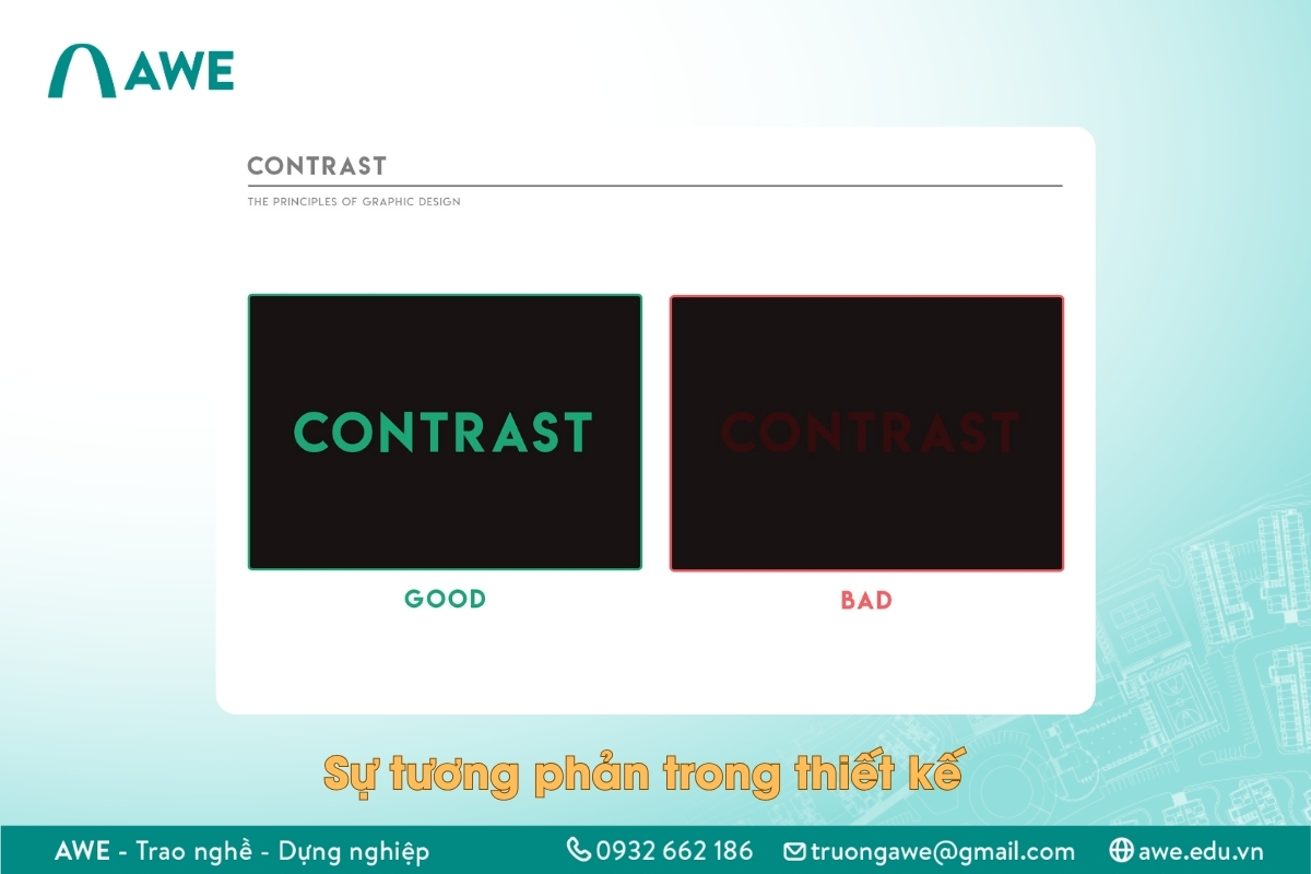 Nguyên tắc thiết kế thứ 1 - Tương phản