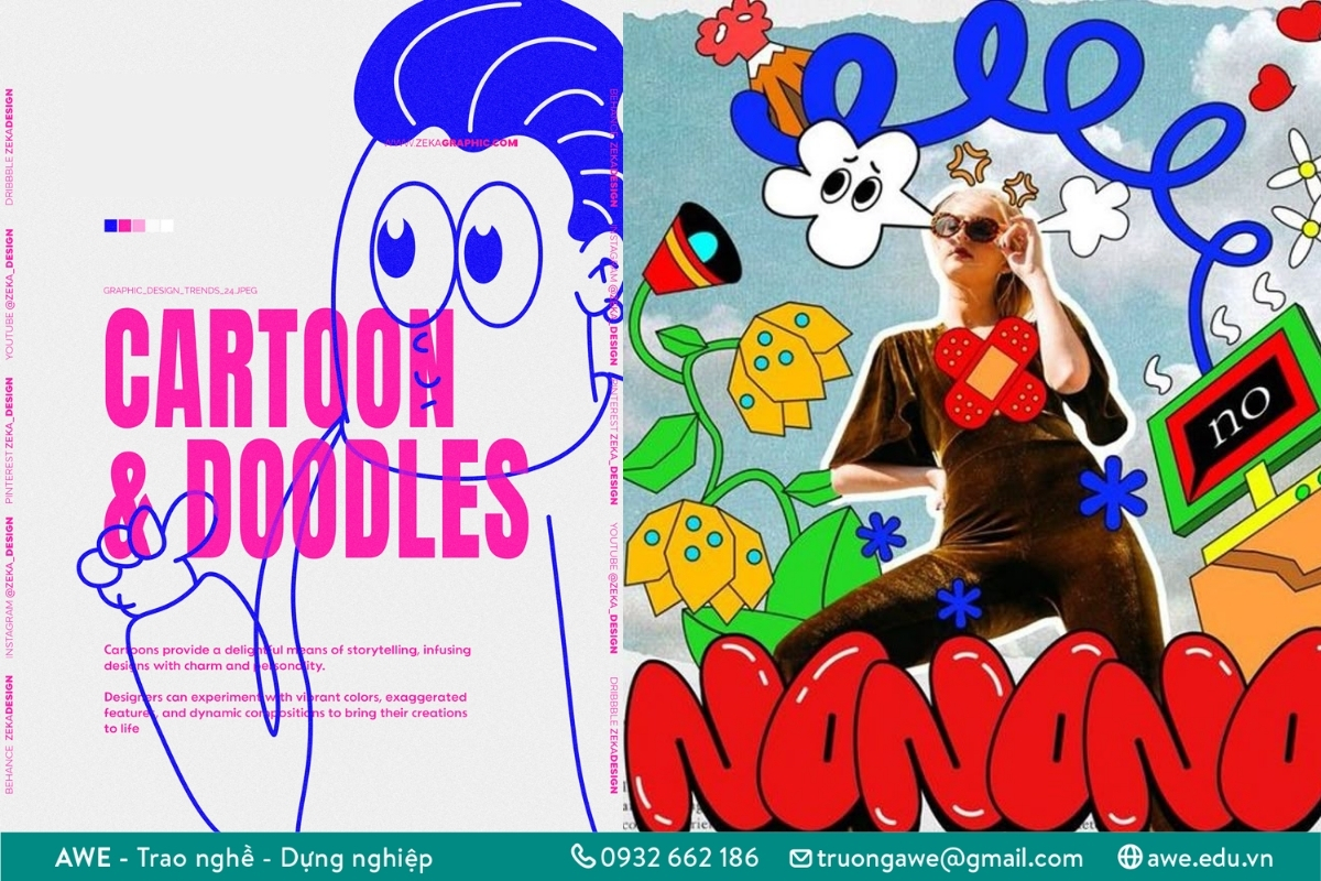 Phong cách thiết kế vẽ hình Doodle