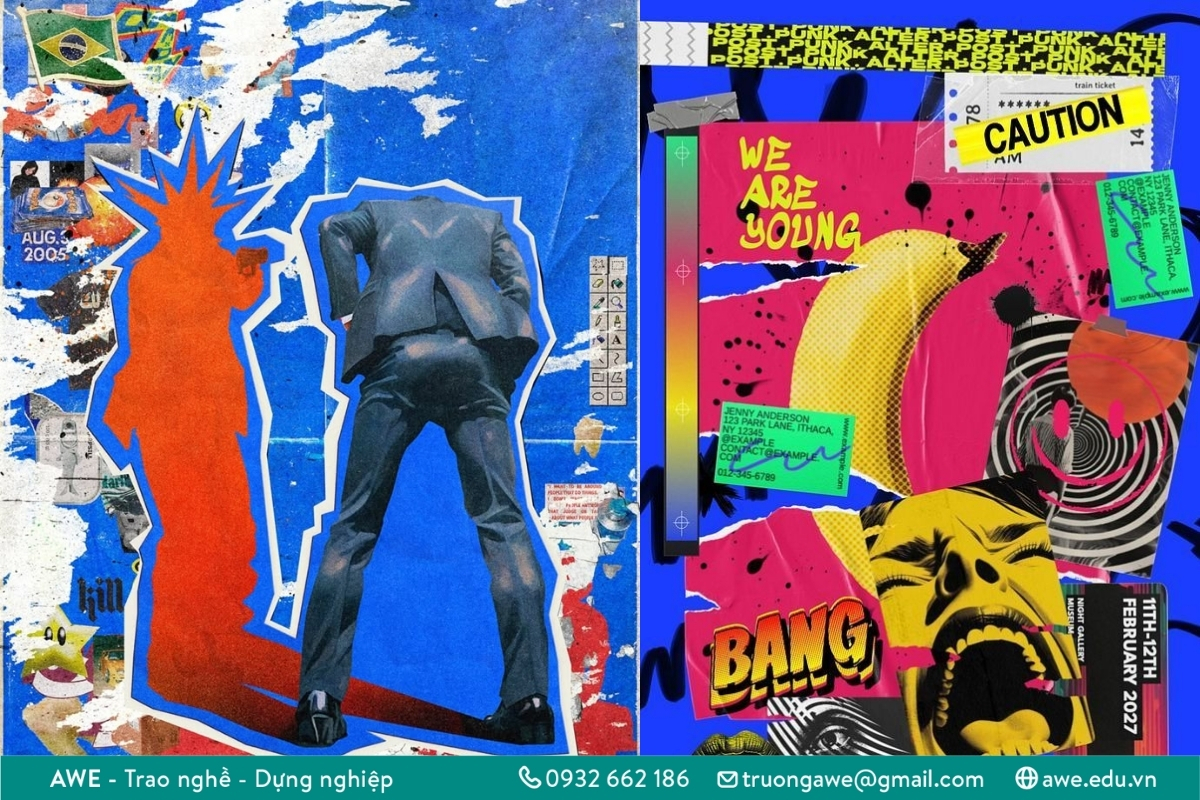 Phong cách thiết kế đồ họa Collage Art