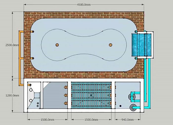 Bản vẽ thiết kế hồ cá koi 2D
