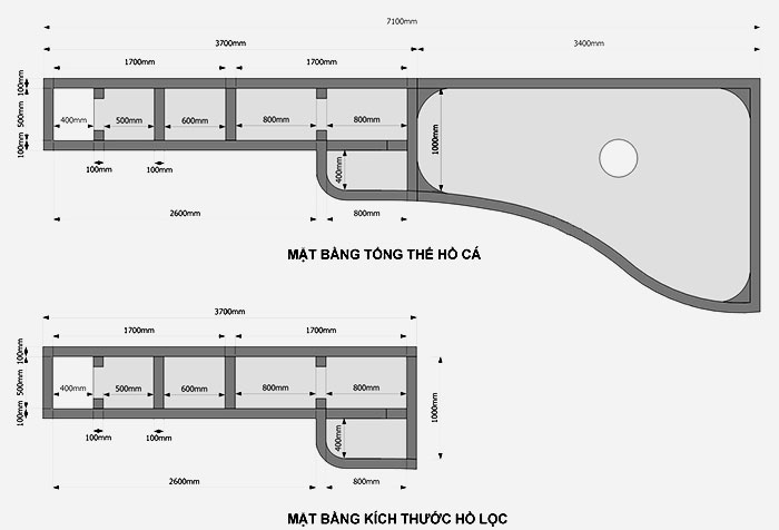 Bản vẽ thiết kế hồ cá koi 2D