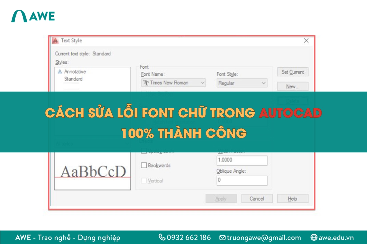 Cách sửa lỗi font chữ trong AutoCAD đơn giản, chắc chắn thành công