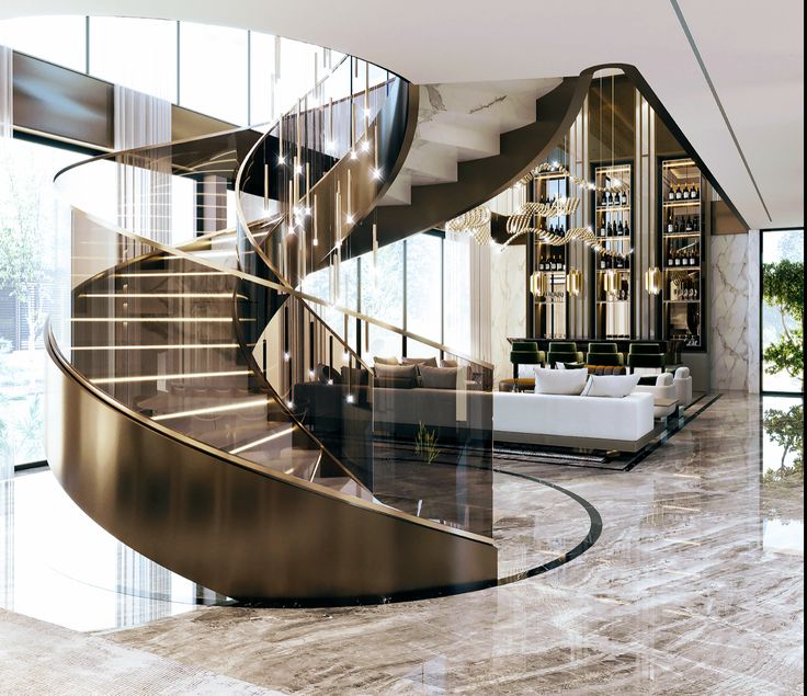 Mẫu cầu thang nhà lệch tầng đẹp, hiện đại nhất 2025