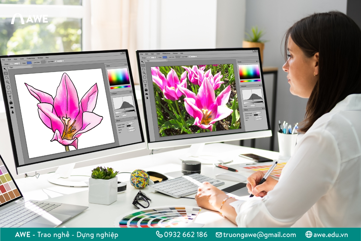 Con gái có nên học thiết kế đồ họa không? Cơ hội và thách thức