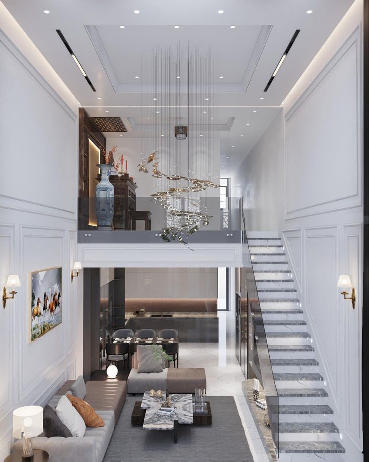 Cầu thang thẳng cho nhà ống 4m