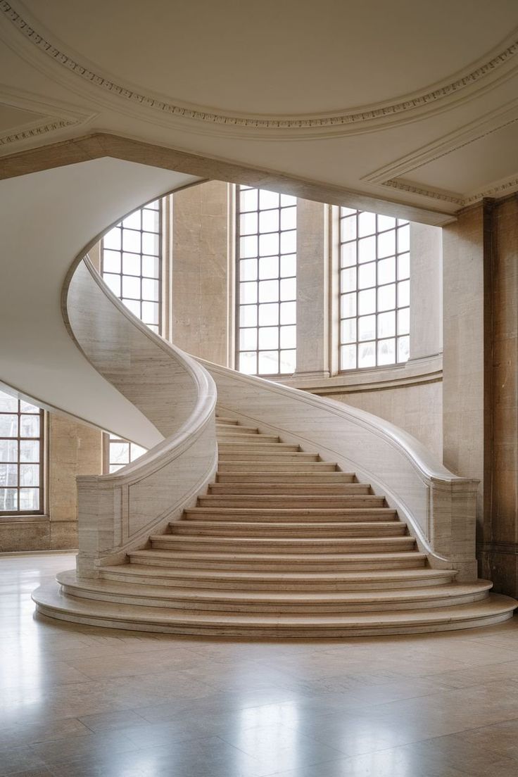 Mẫu cầu thang lượn đẹp